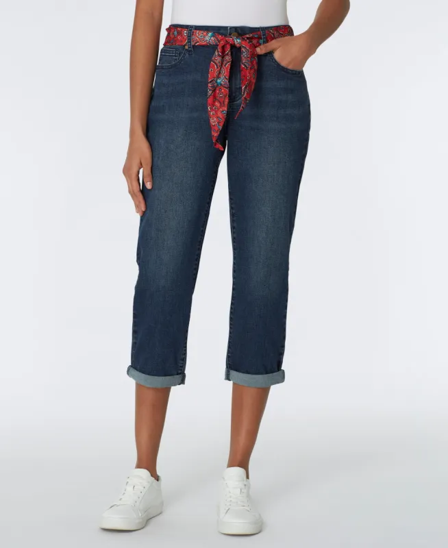 Westport Signature Capri with a Red Sash made by Dress Barn