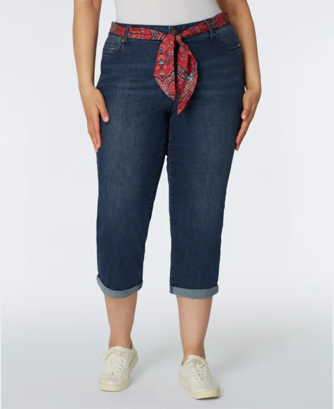 Westport Signature Capri with a Red Sash - Plus made by Dress Barn
