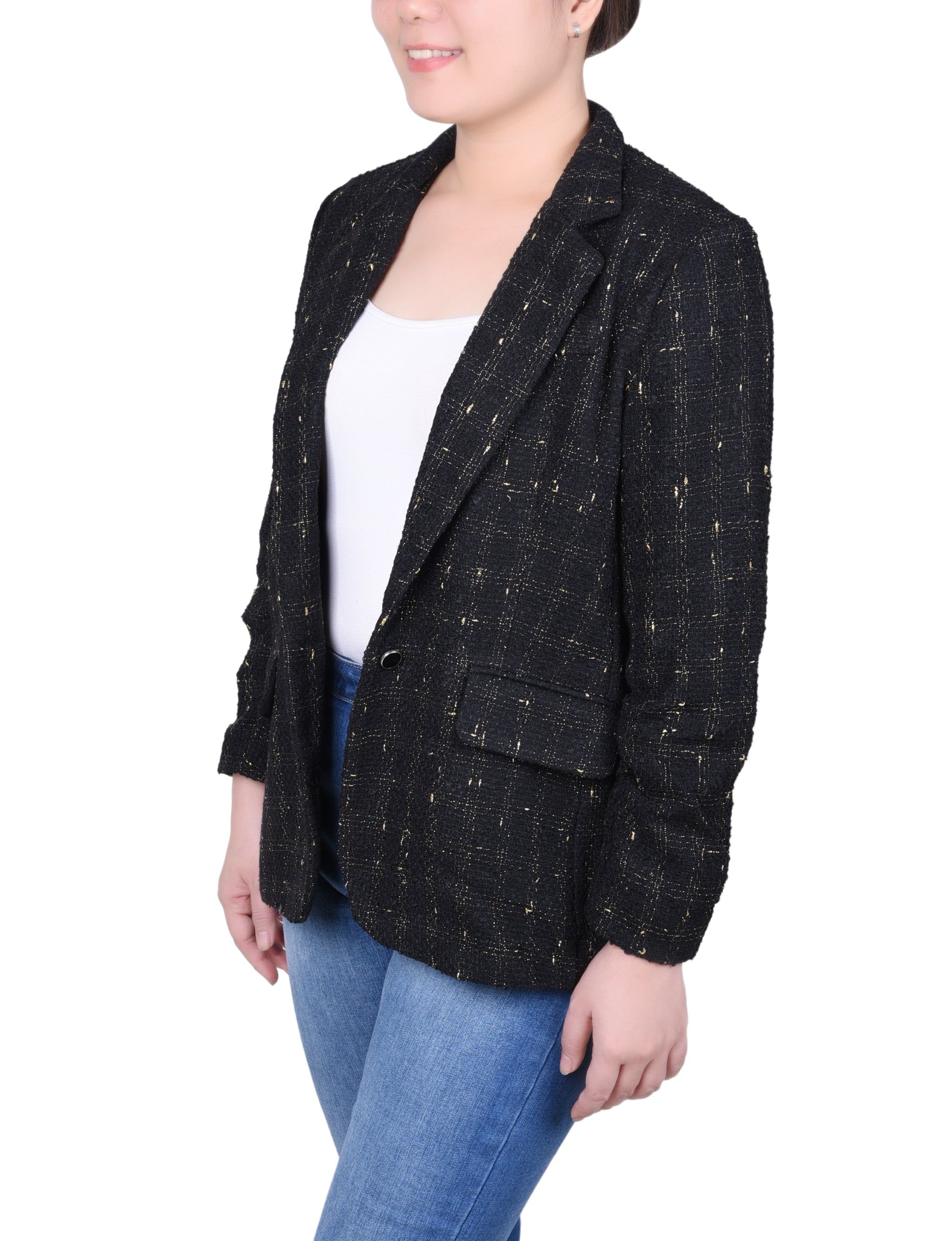 NY Collection Long Sleeve Tweed Jacket sold by Dress Barn product image thumbnail 2