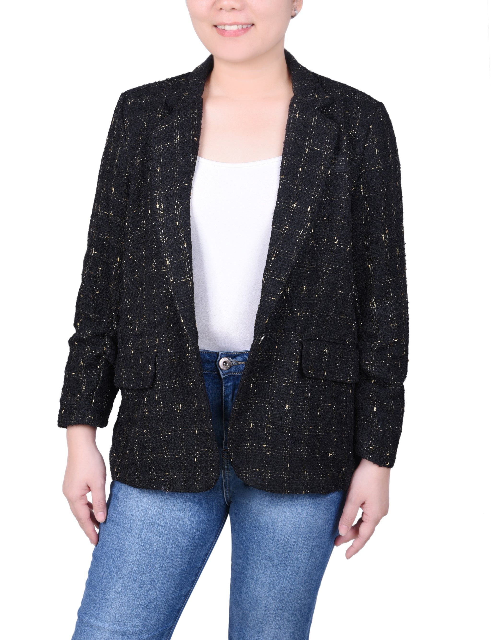 NY Collection Long Sleeve Tweed Jacket sold by Dress Barn