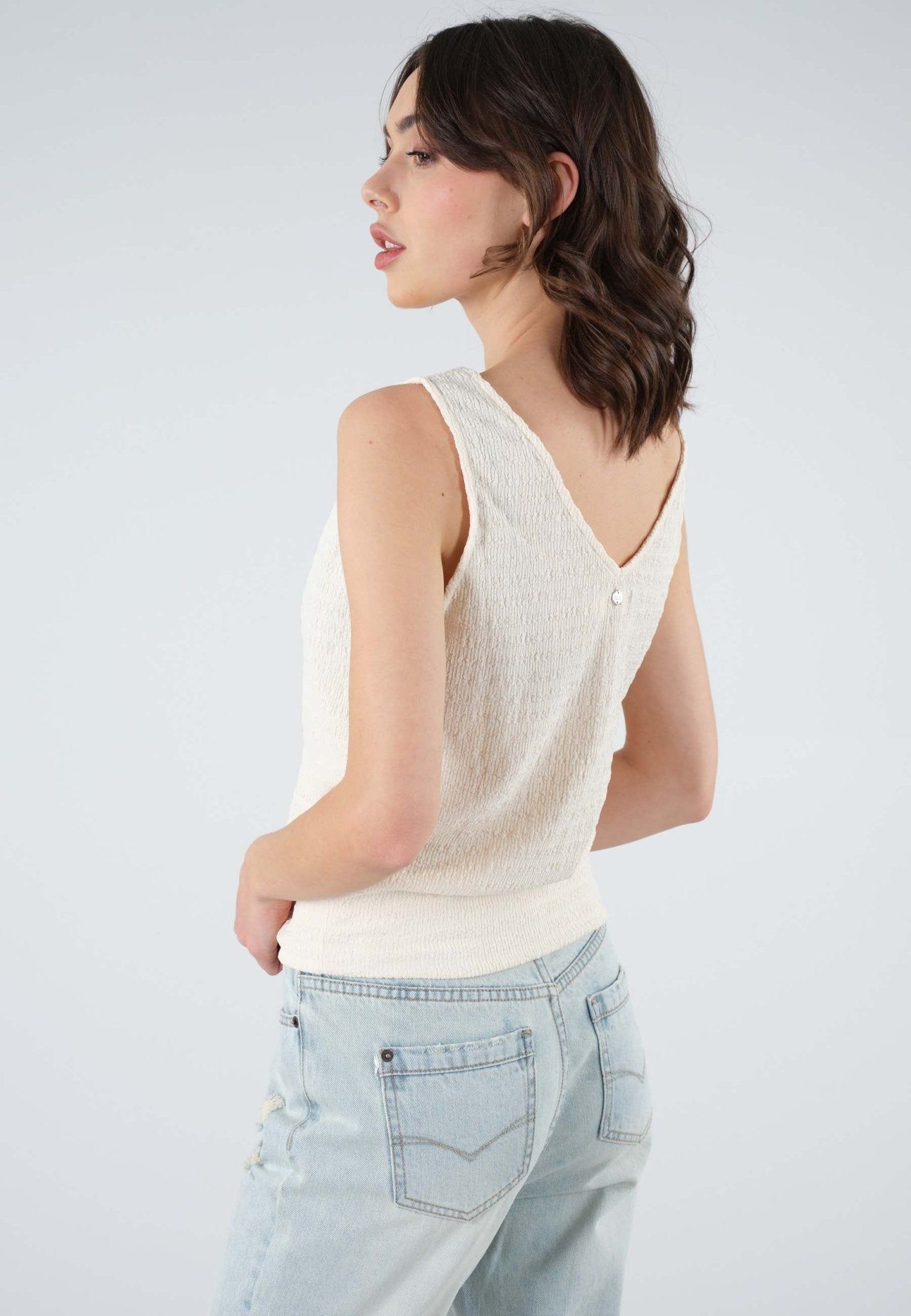 Deeluxe Sima V Neck Top sold by Dress Barn product image thumbnail 5
