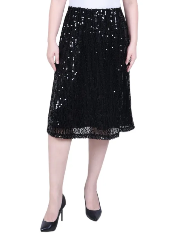 Knee Length Sequined Skirt - Petite sold by Dress Barn
