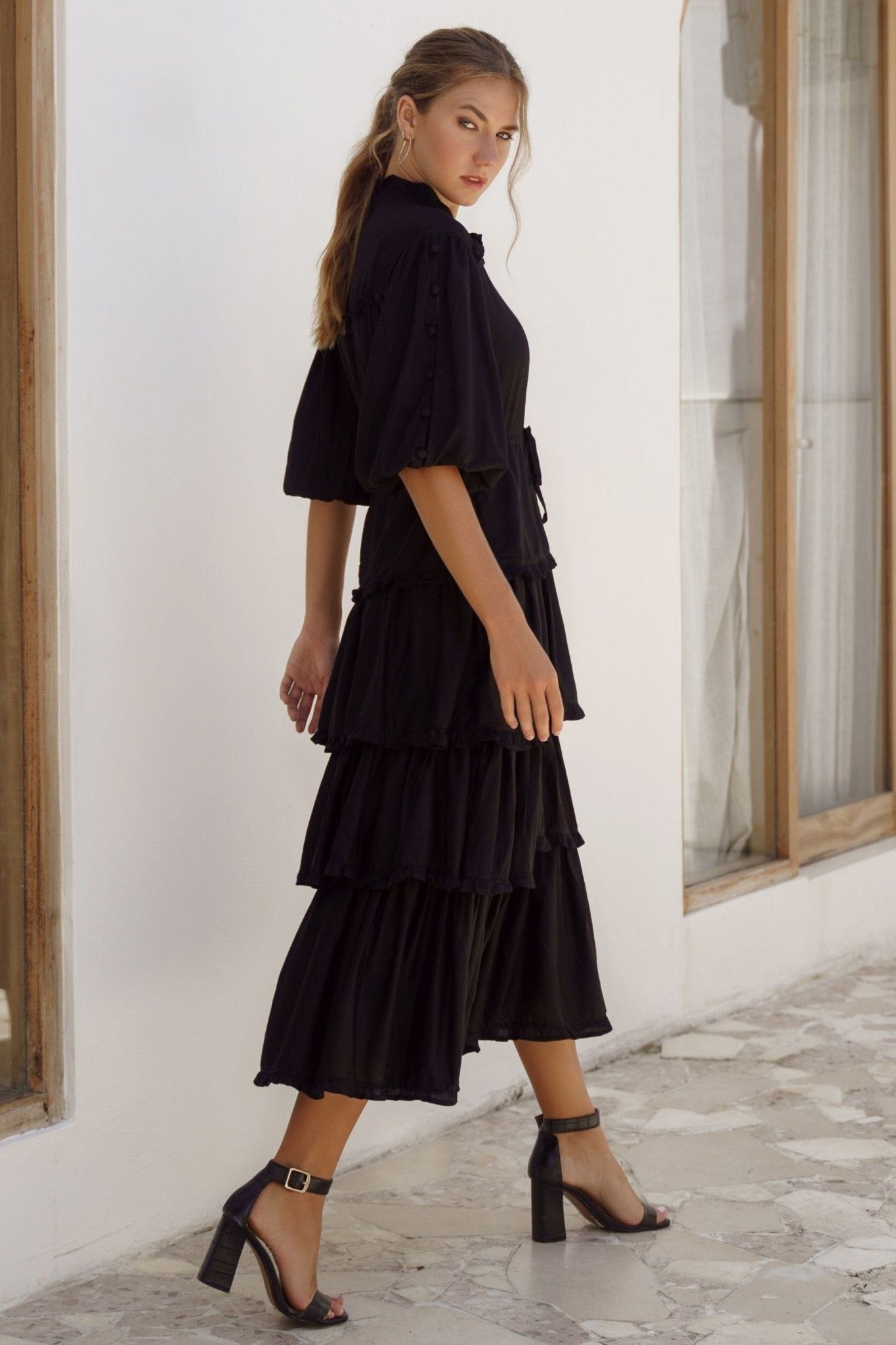 Wild West Ruffle Midi Dress sold by Dress Barn product image thumbnail 2