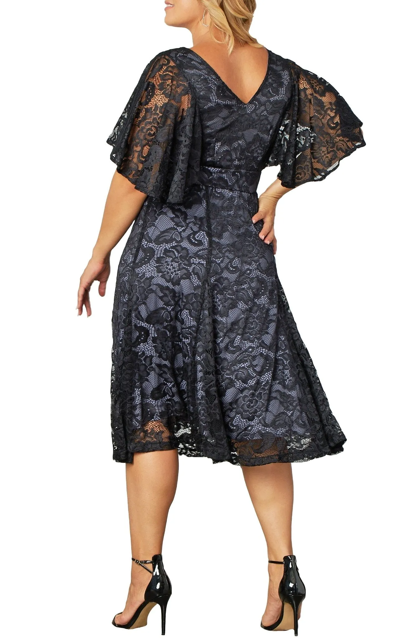 Camille Lace Cocktail Dress - Plus sold by Dress Barn product image thumbnail 2