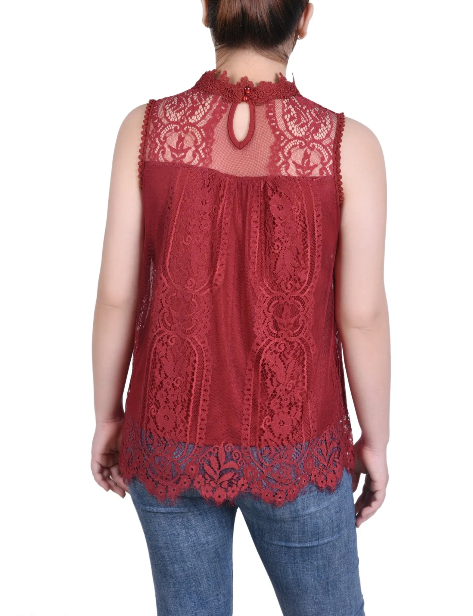 Sleeveless Mock Neck Lace Top - Petite sold by Dress Barn product image thumbnail 4