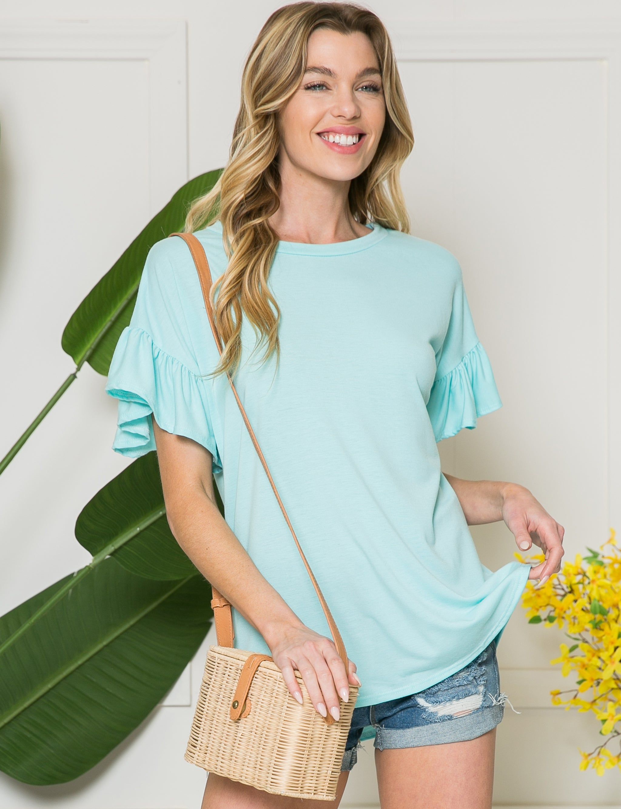 Soft Ruffle Sleeve Top - Plus sold by Dress Barn product image thumbnail 3