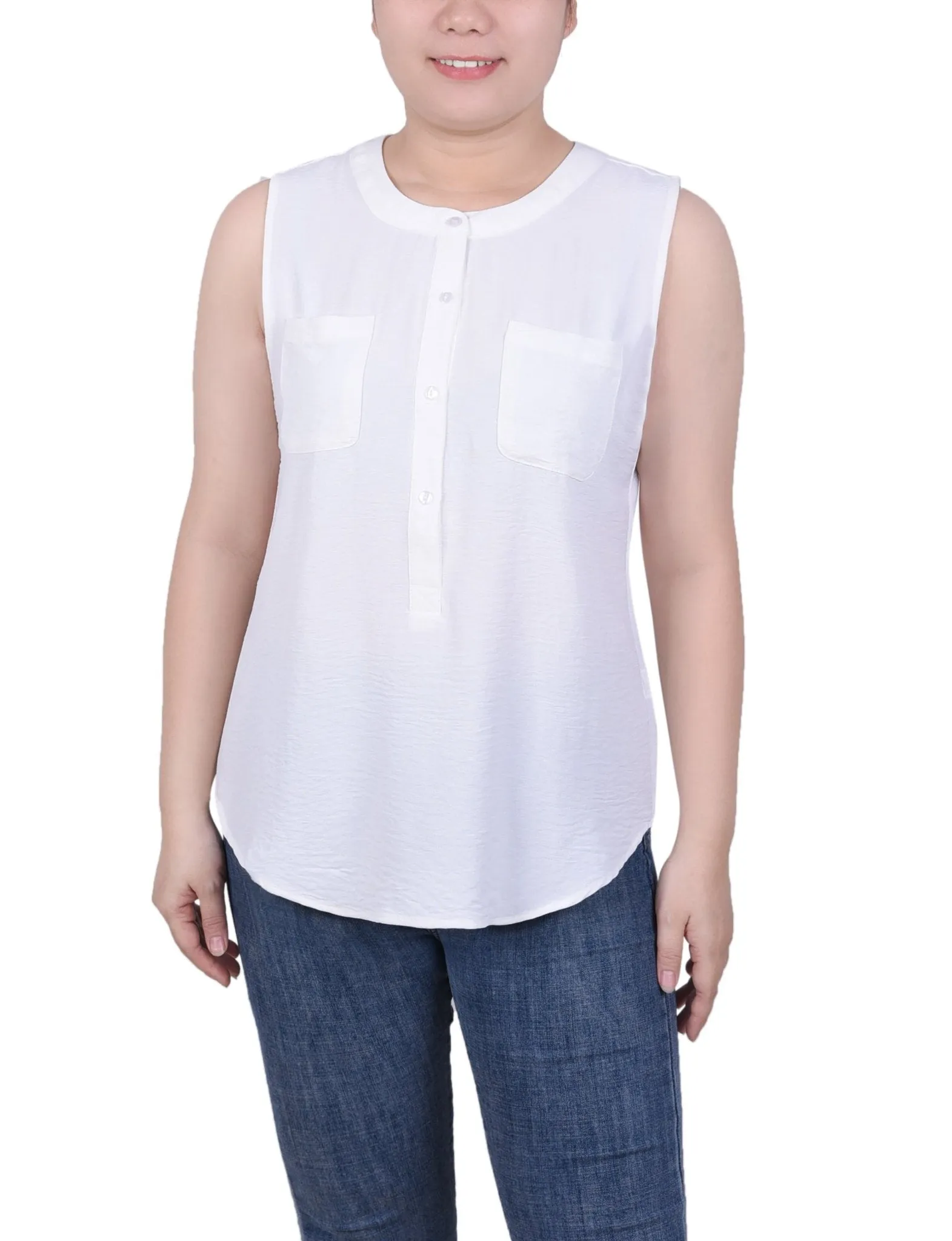 Sleeveless Air Flow Blouse - Petite sold by Dress Barn