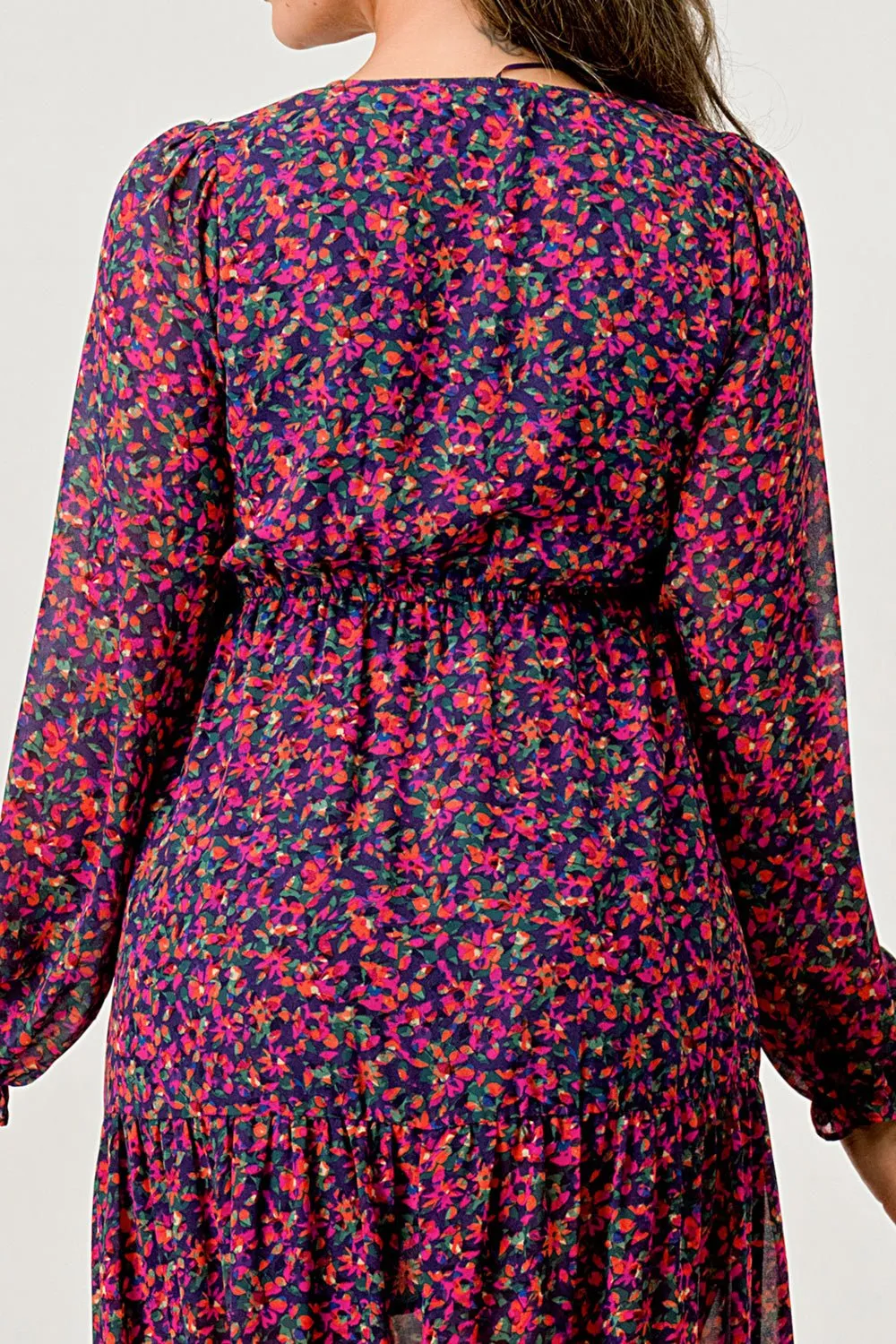 Long slit front elastic waisted maxi dress sold by Dress Barn product image thumbnail 4