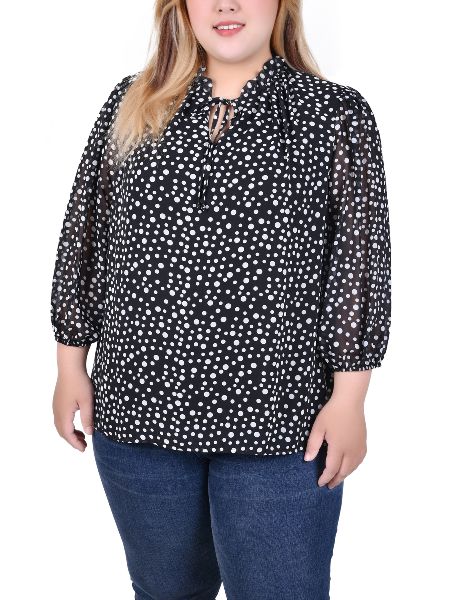 plus chiffon top