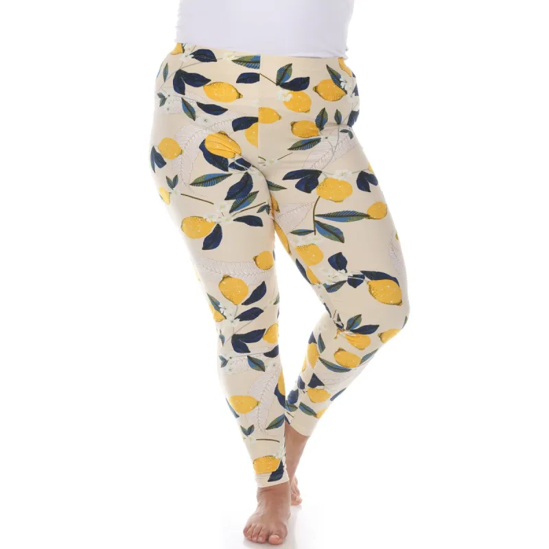 Super Soft Tropical Printed Leggings - Plus sold by Dress Barn