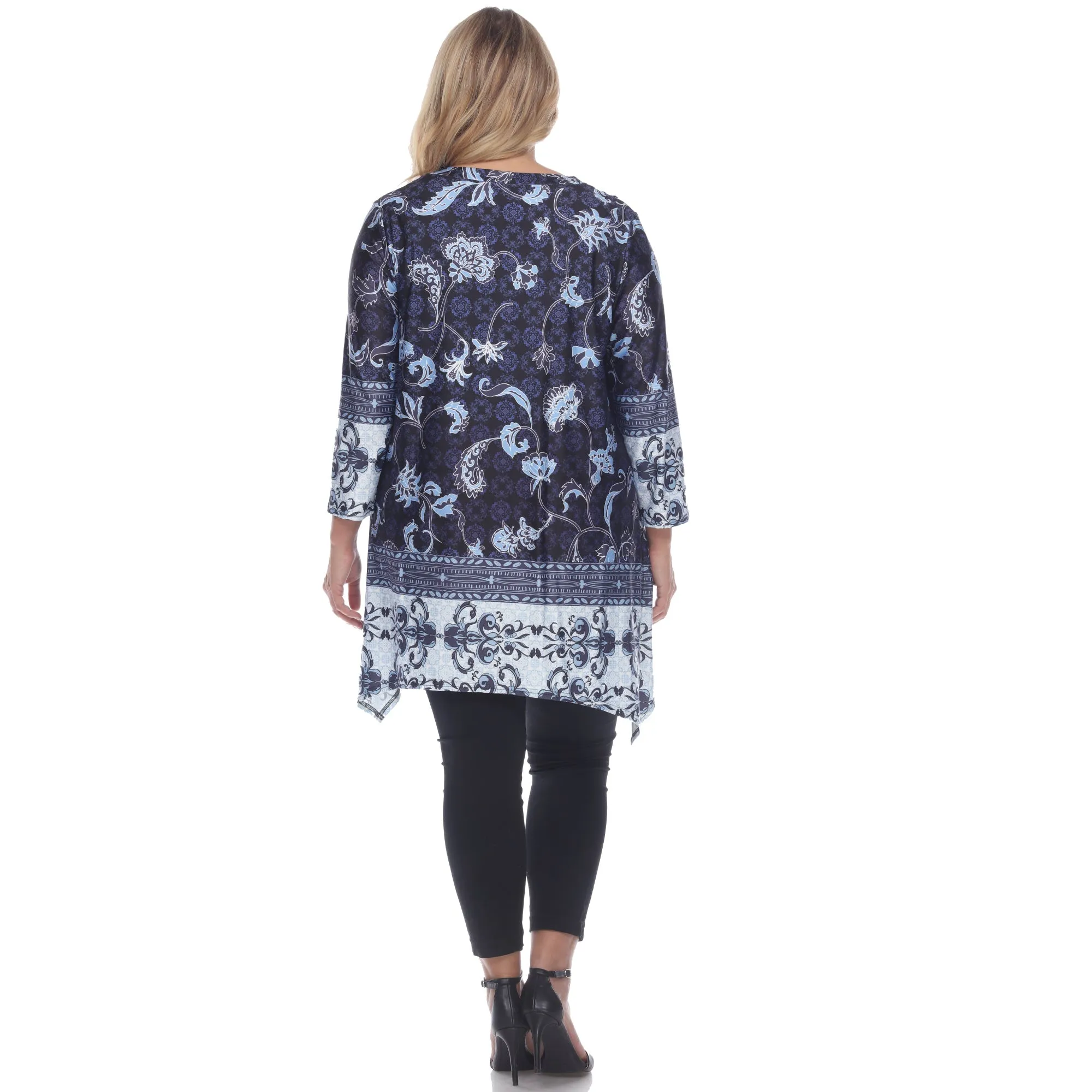 Victorian Print Tunic Top with Pockets - Plus sold by Dress Barn product image thumbnail 4
