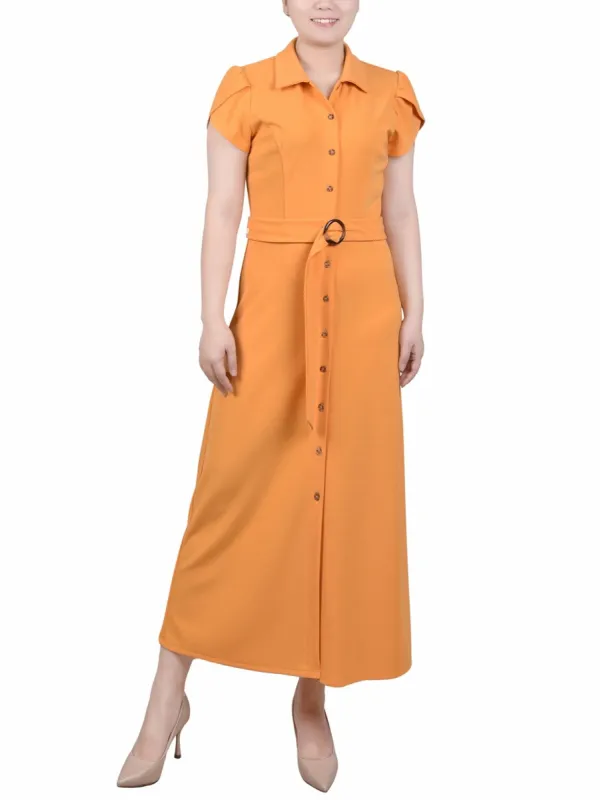 Midi Petal Sleeve Dress - Petite sold by Dress Barn
