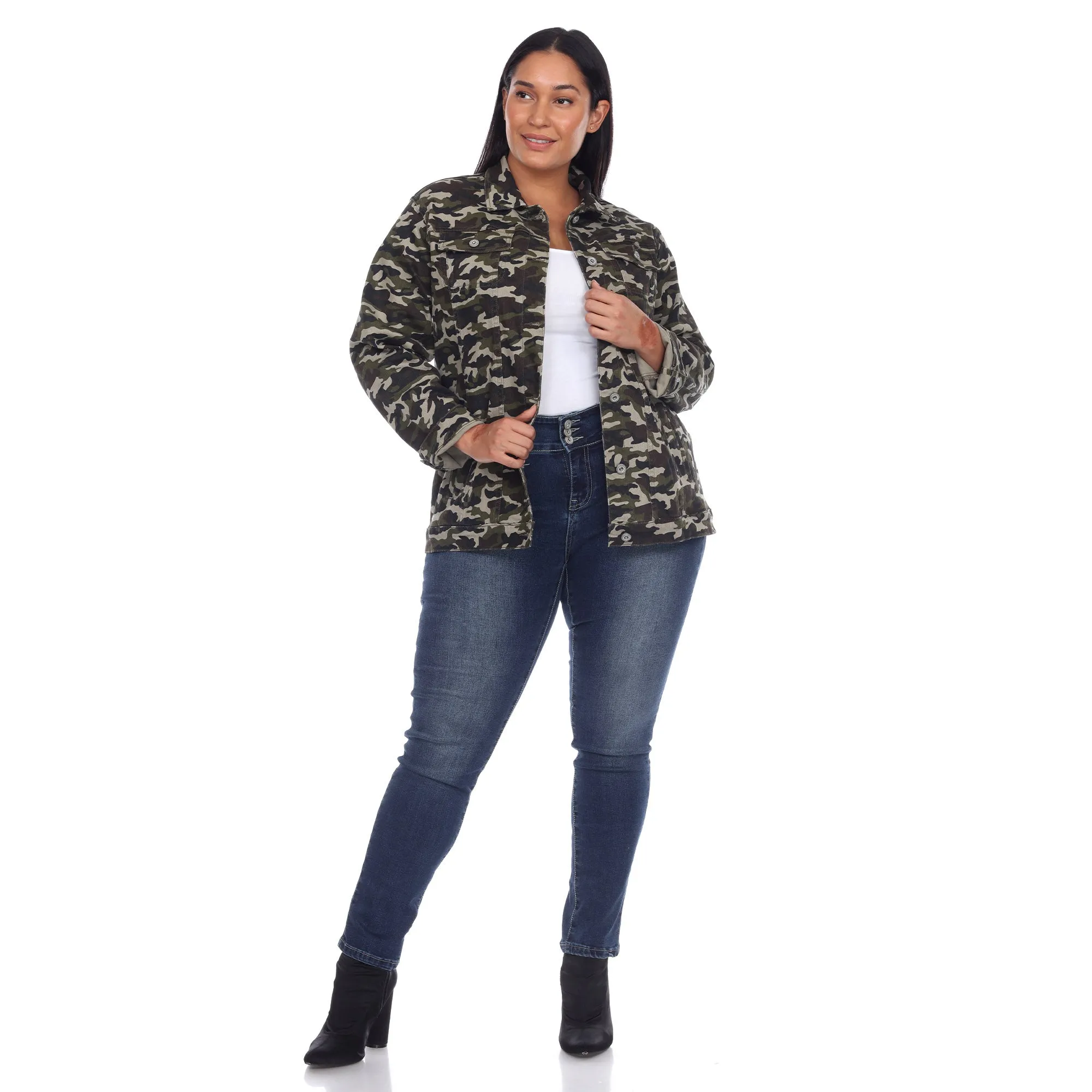 Camo Denim Jacket - Plus sold by Dress Barn product image thumbnail 4