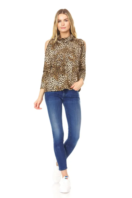 Casual Long Sleeve Cold Shoulders Hoodie sold by Dress Barn