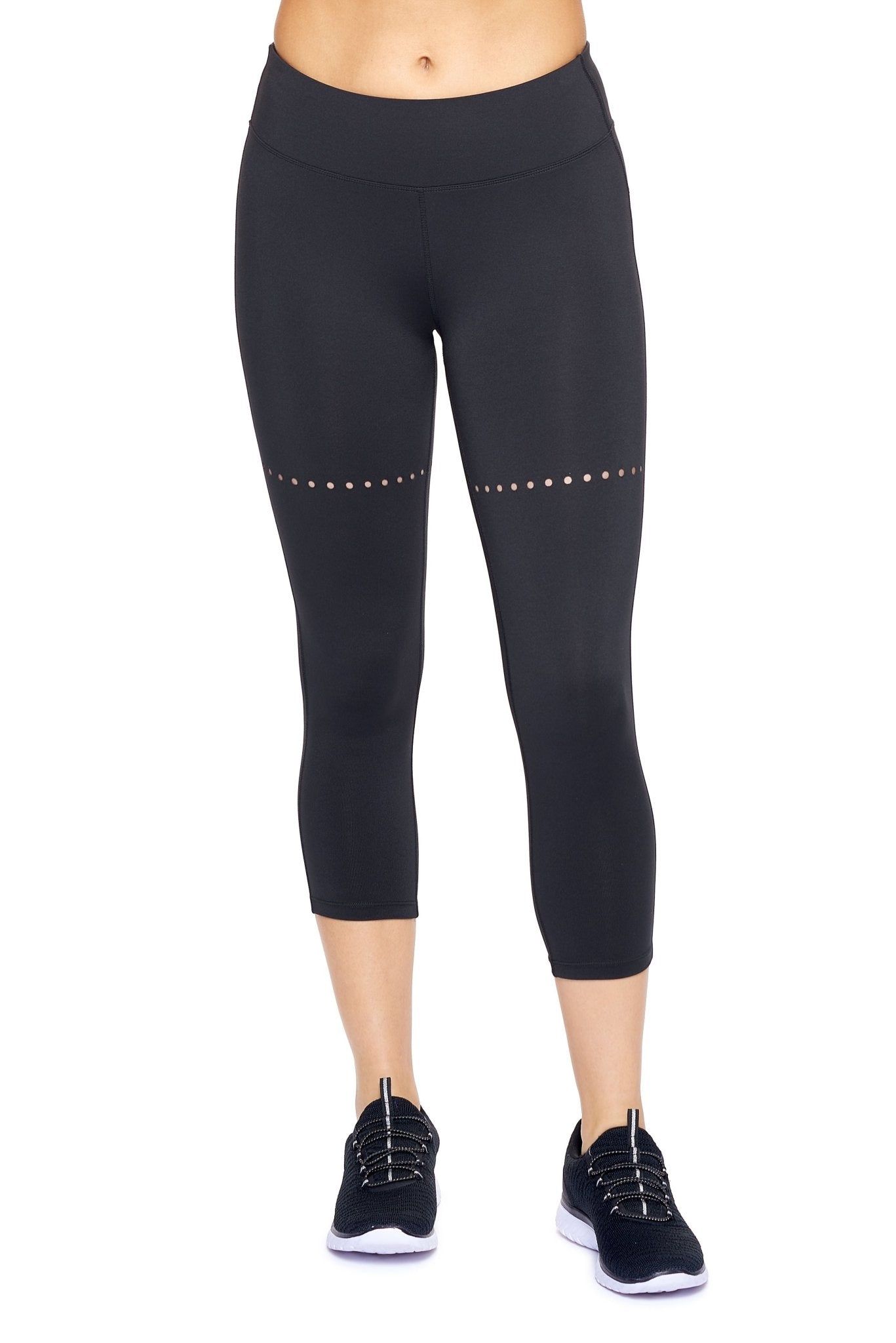 Airstretch Mid-Rise Faux Seam Laser Cut Capri Leggings - Plus sold by Dress Barn product image thumbnail 2