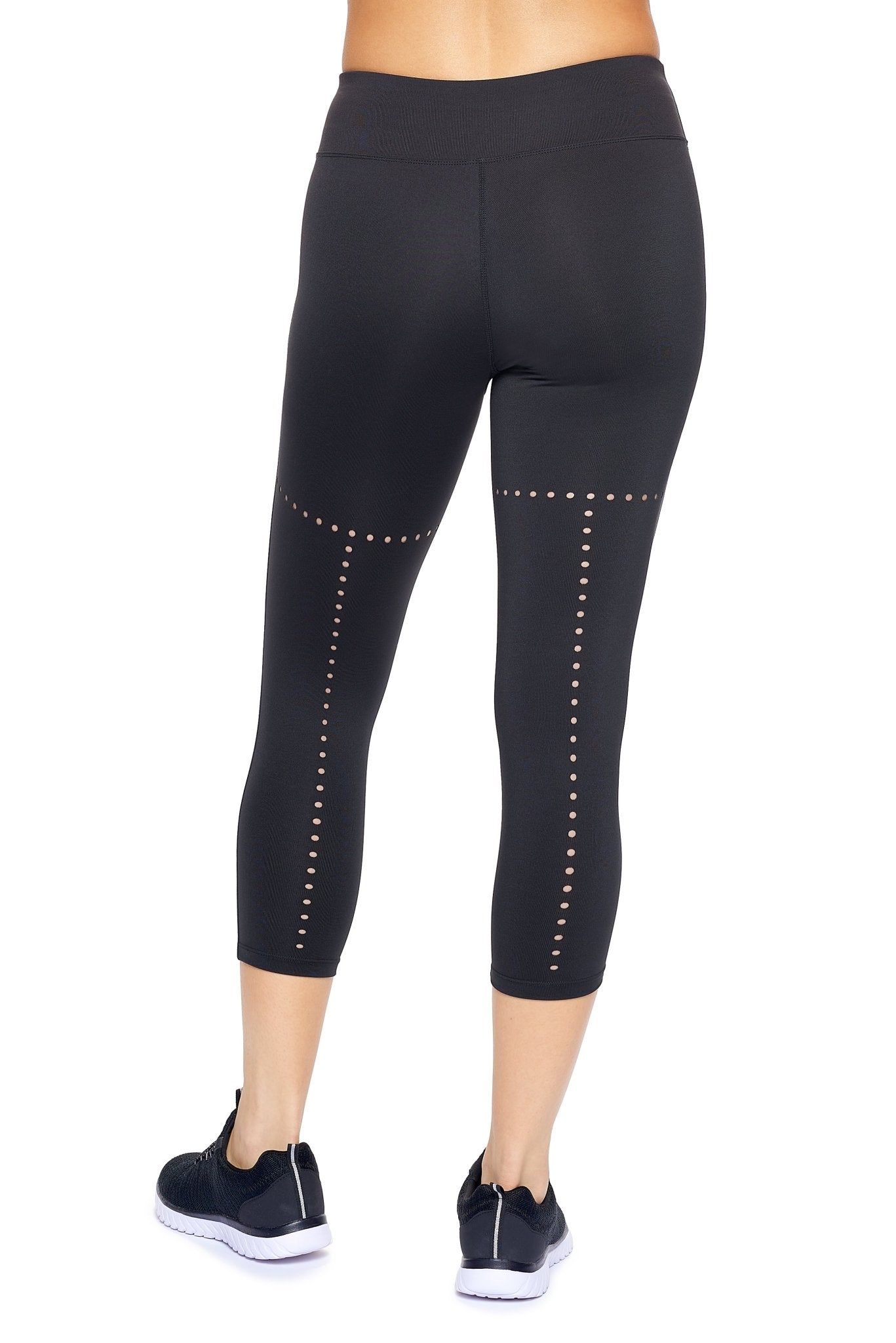 Airstretch Mid-Rise Faux Seam Laser Cut Capri Leggings - Plus sold by Dress Barn product image thumbnail 4