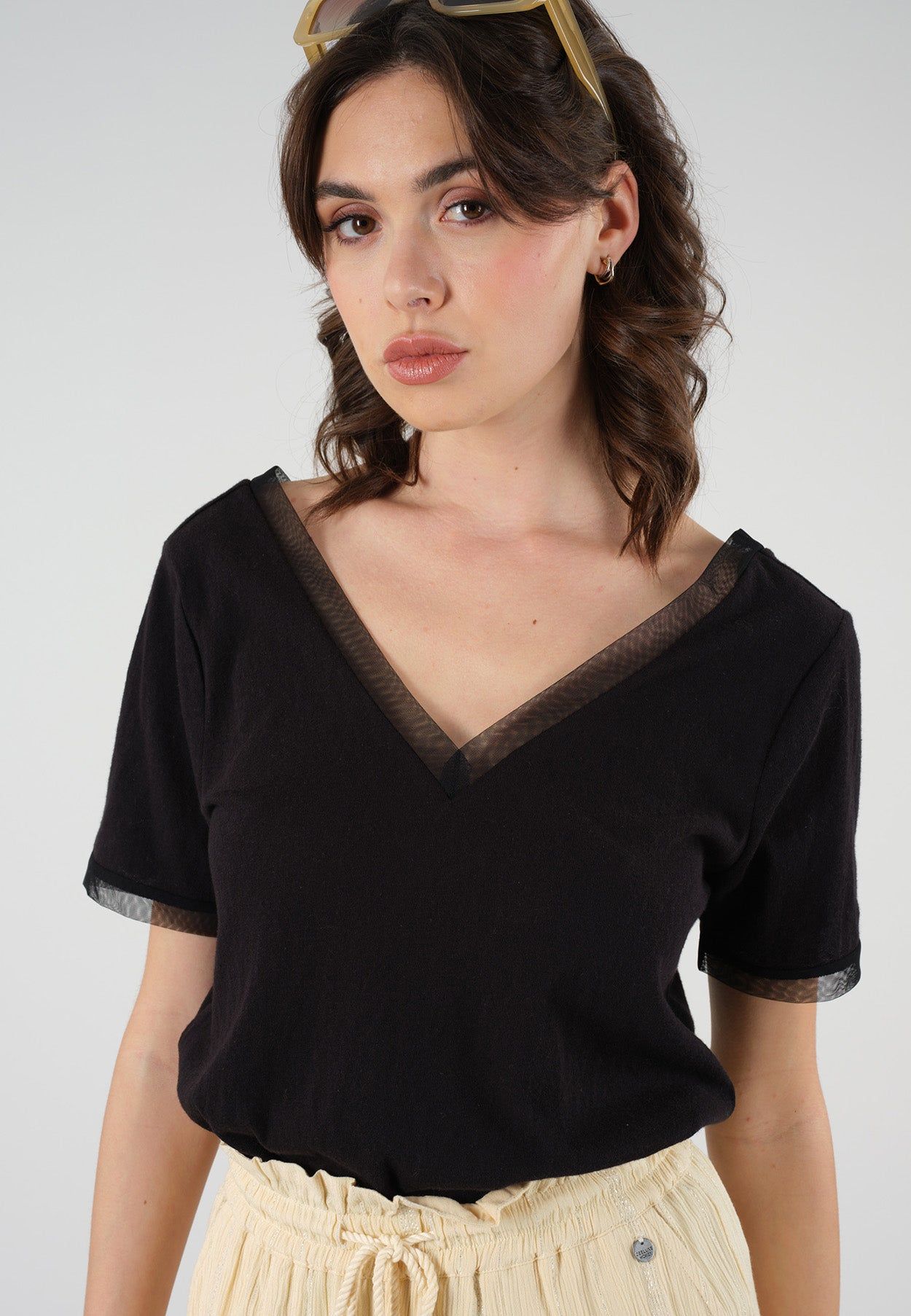 Deeluxe Aiyana V Neck T-Shirt sold by Dress Barn product image thumbnail 3