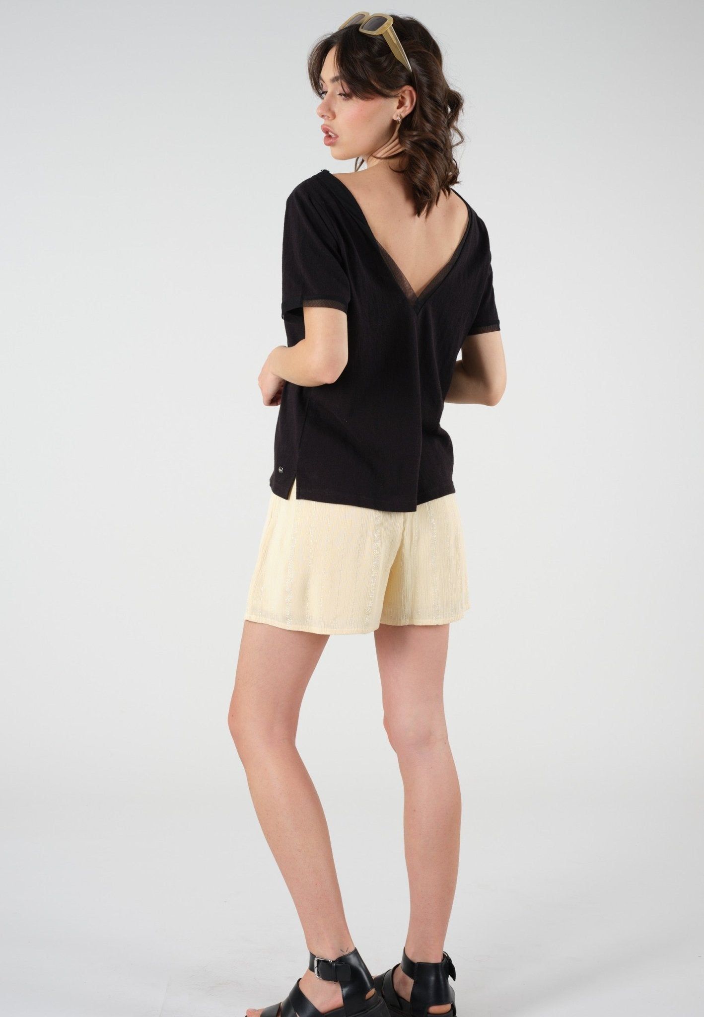 Deeluxe Aiyana V Neck T-Shirt sold by Dress Barn product image thumbnail 5