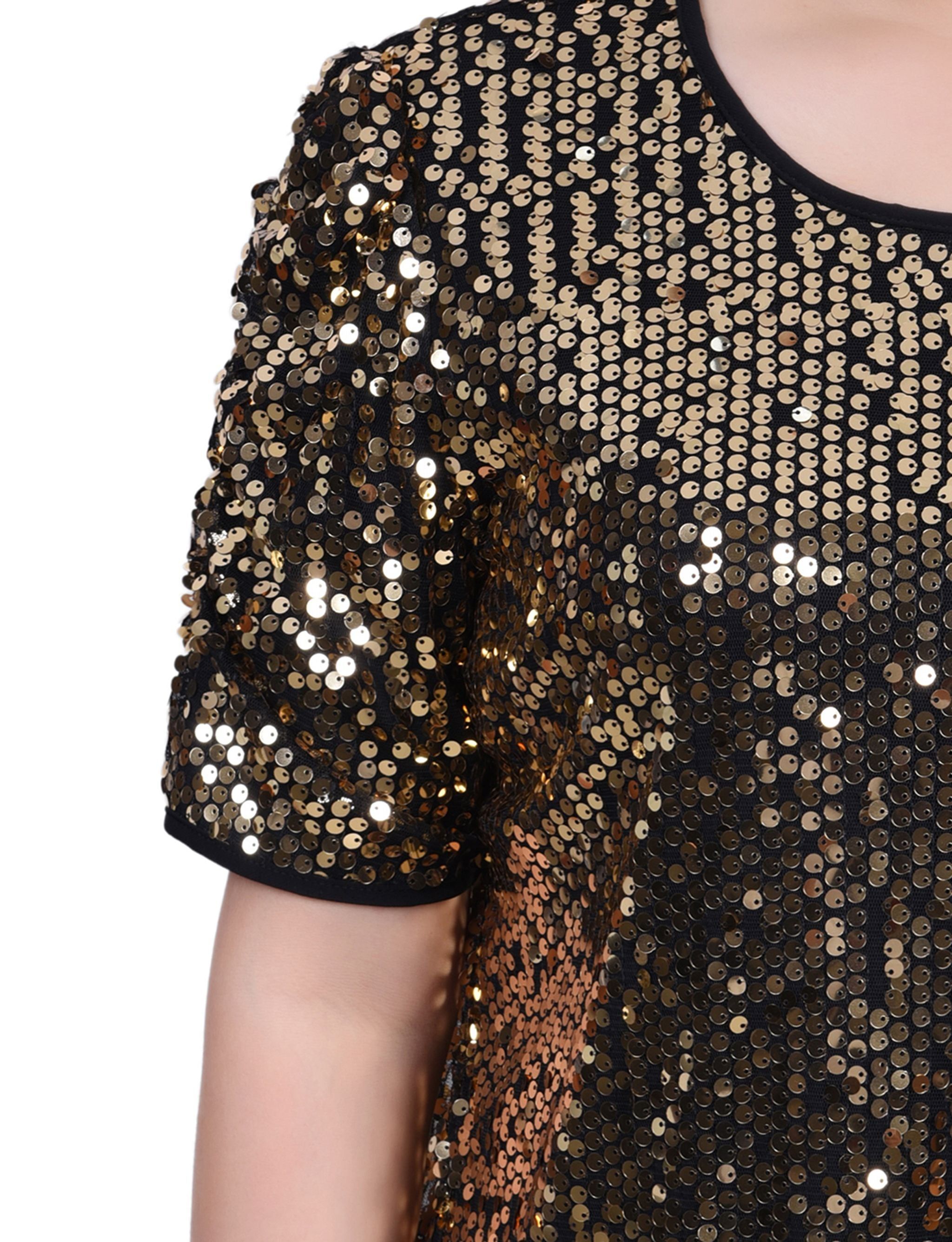 NY Collection Short Sleeve Sequined Sheath Dress sold by Dress Barn product image thumbnail 3