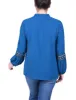 Long Sleeve Blouse With Crochet Trim - Petite sold by Dress Barn