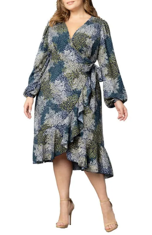 Julia Long Sleeve Wrap Dress - Plus sold by Dress Barn