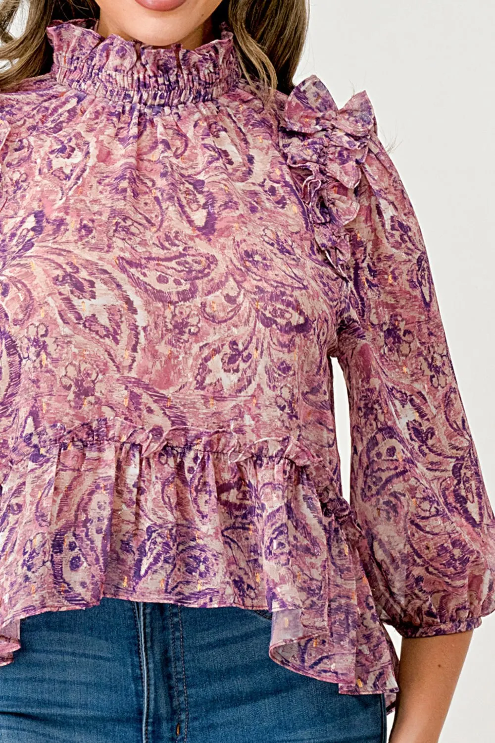 Printed Mallory Long Sleeve Top sold by Dress Barn product image thumbnail 2