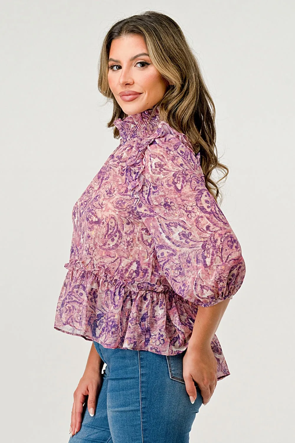 Printed Mallory Long Sleeve Top sold by Dress Barn product image thumbnail 3