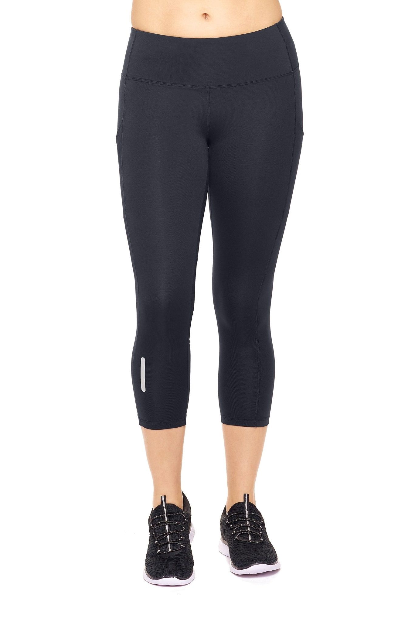 Airstretch Mid-Rise Mesh Panel Capri Leggings with Pocket - Plus sold by Dress Barn product image thumbnail 2
