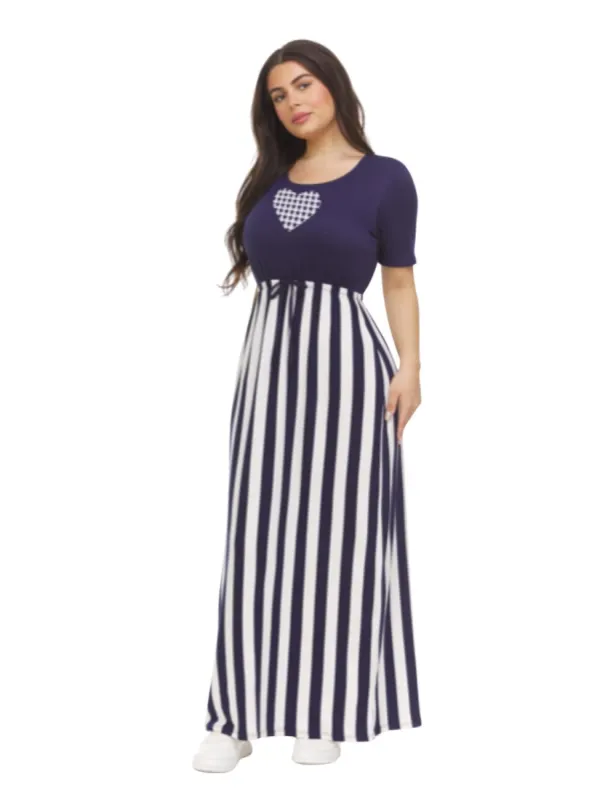Short Sleeve Crew Neck Maxi Dress sold by Dress Barn