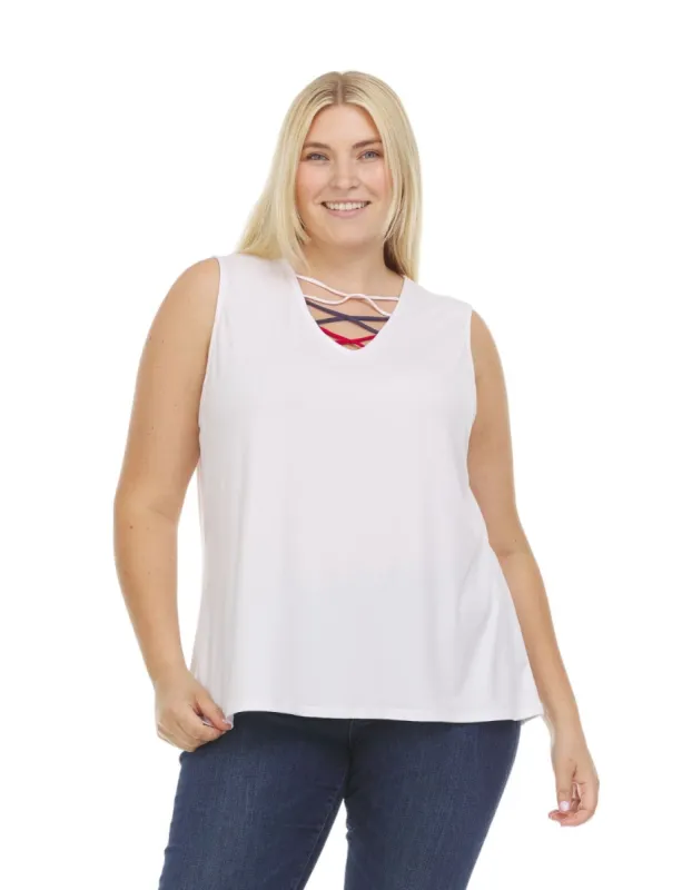 Inner Beauty Sleeveless V-Neck Top - Plus made by Dress Barn