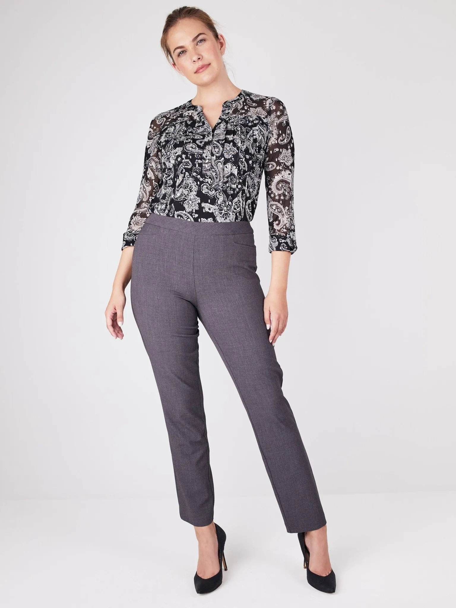 Roz & Ali™ Secret Agent Pants with L Pockets - Petite sold by Dress Barn product image thumbnail 2