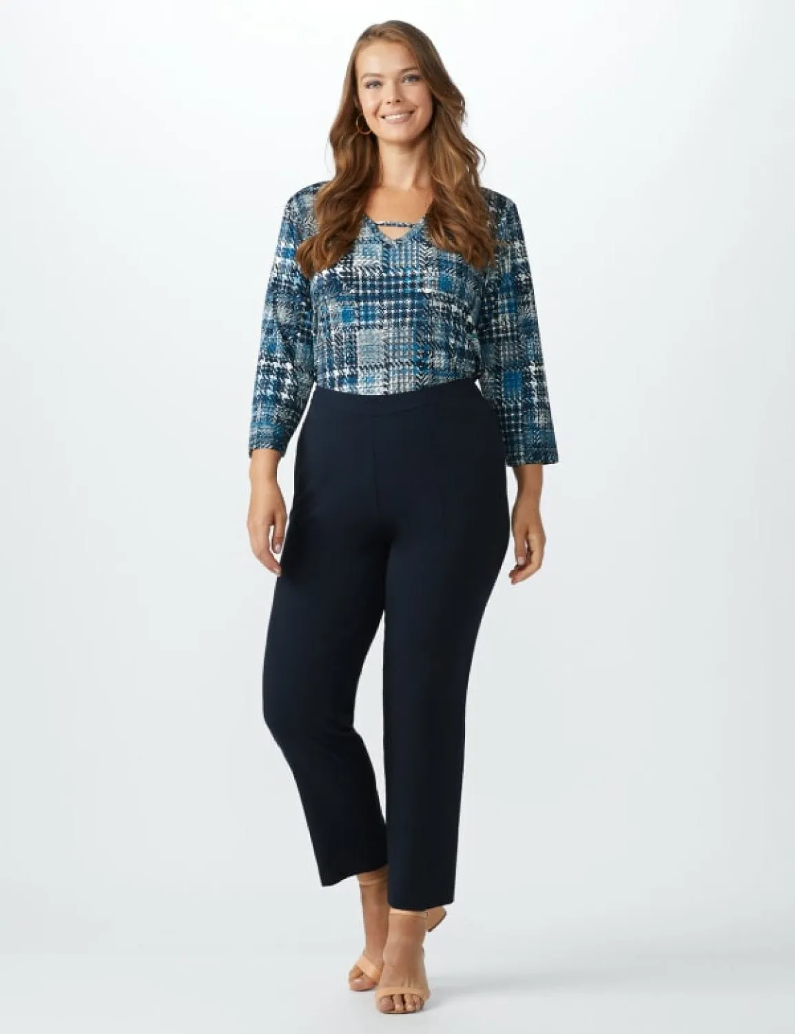 Pull On Tummy Control Pants With L Pockets - Average - Plus sold by Dress Barn product image thumbnail 4
