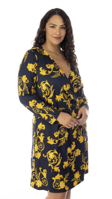 Inner Beauty Solid Surplice Front V-Neck Dress - Plus made by Dress Barn