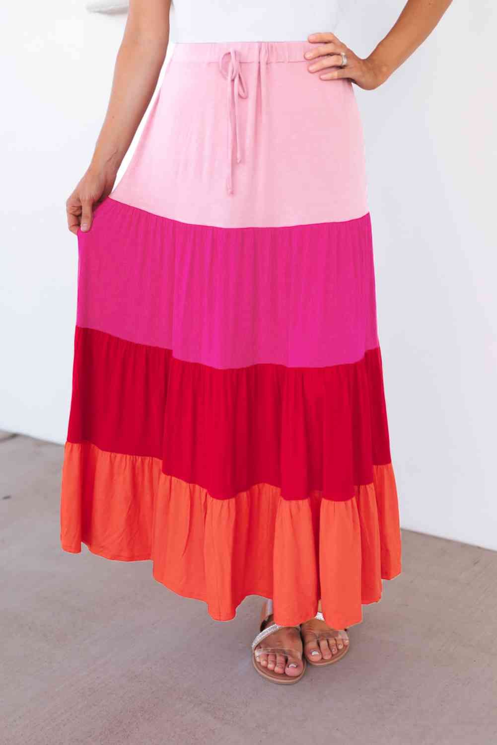 Mariana Tiered Maxi Skirt sold by Dress Barn