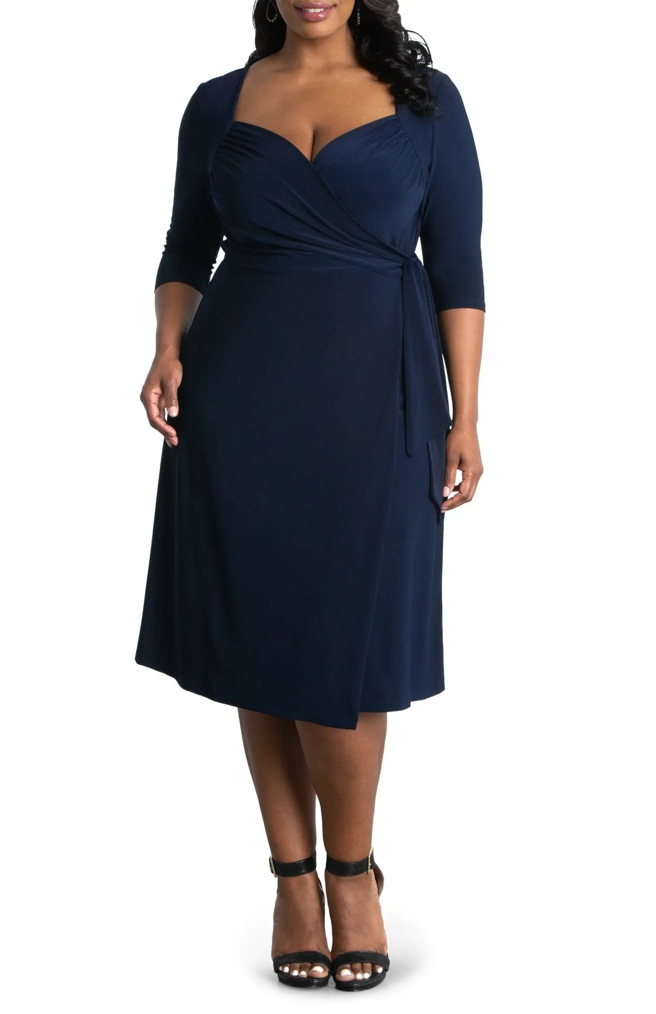 Sweetheart Knit Wrap Dress - Plus sold by Dress Barn product image thumbnail 5