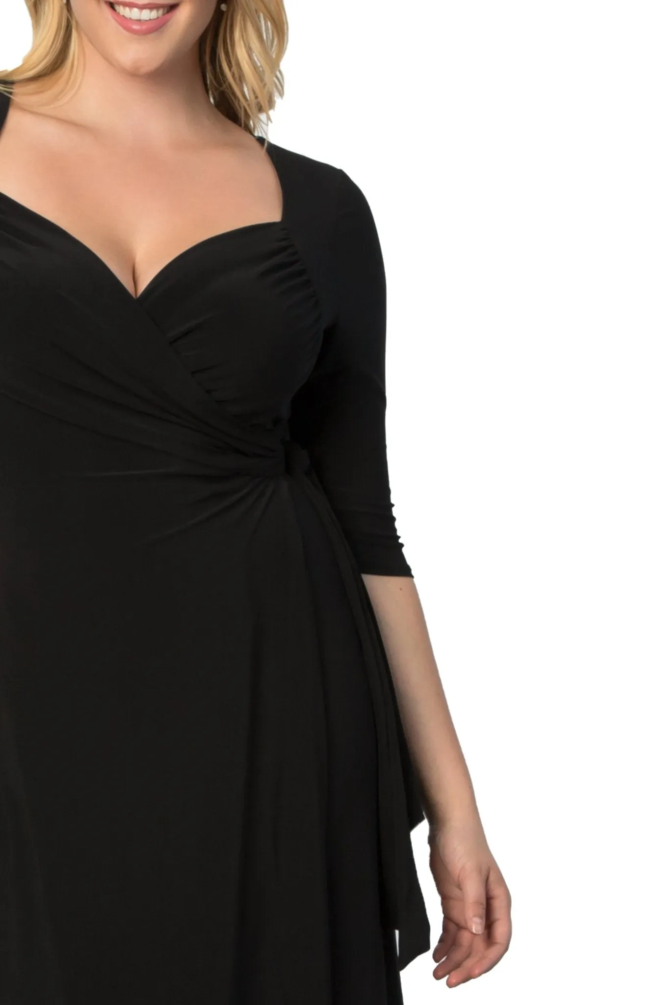 Sweetheart Knit Wrap Dress - Plus sold by Dress Barn product image thumbnail 3