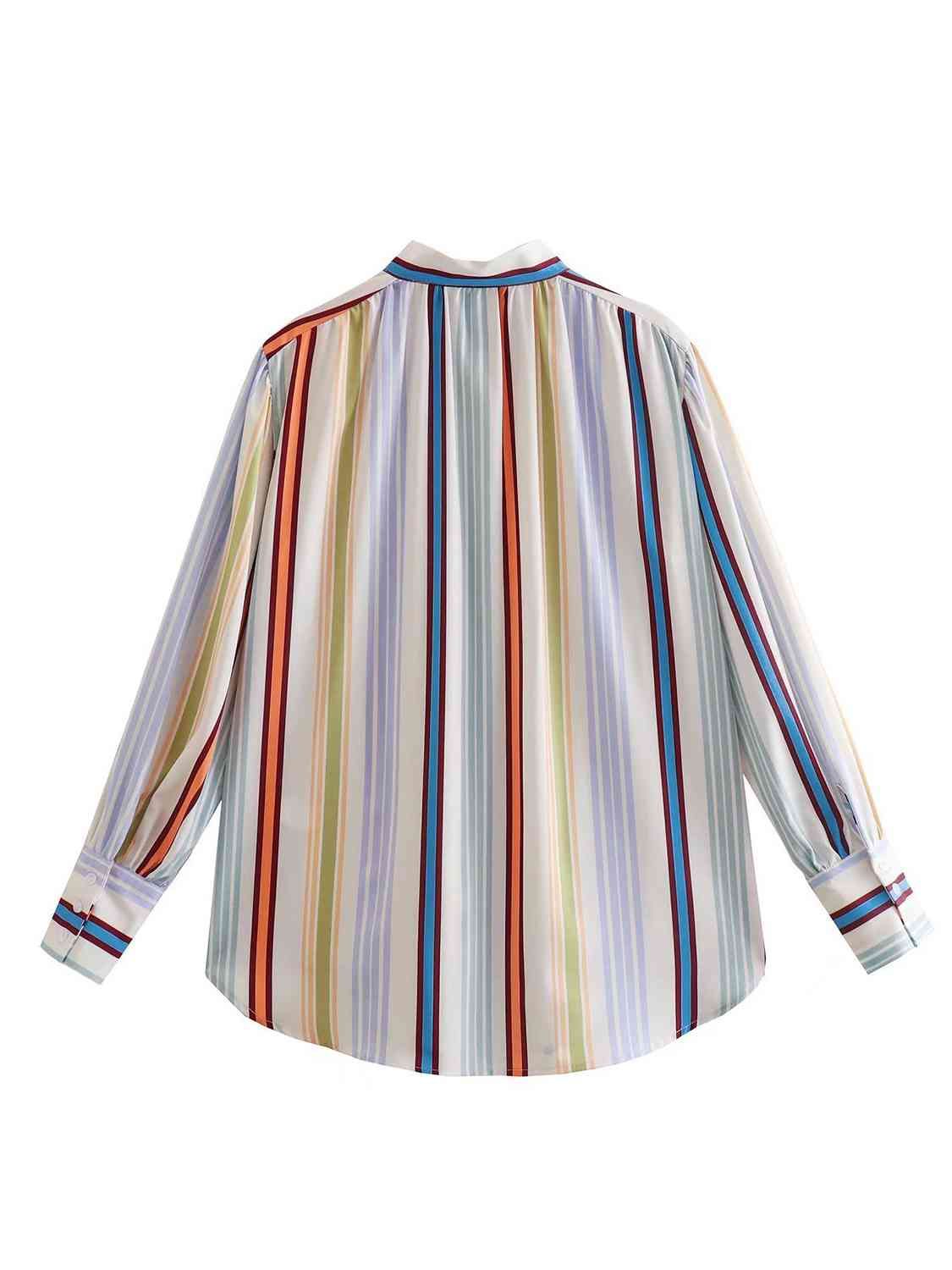 Striped Lantern Sleeve Shirt sold by Dress Barn product image thumbnail 2