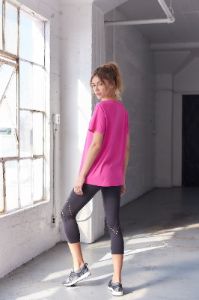 Airstretch Mid-Rise Diamond Laser Cut Capri Leggings sold by Dress Barn