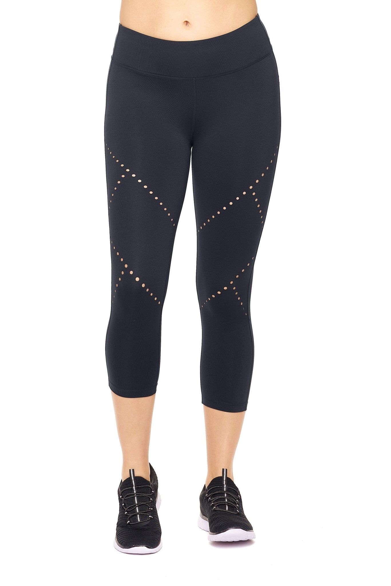 Airstretch Mid-Rise Diamond Laser Cut Capri Leggings sold by Dress Barn product image thumbnail 2