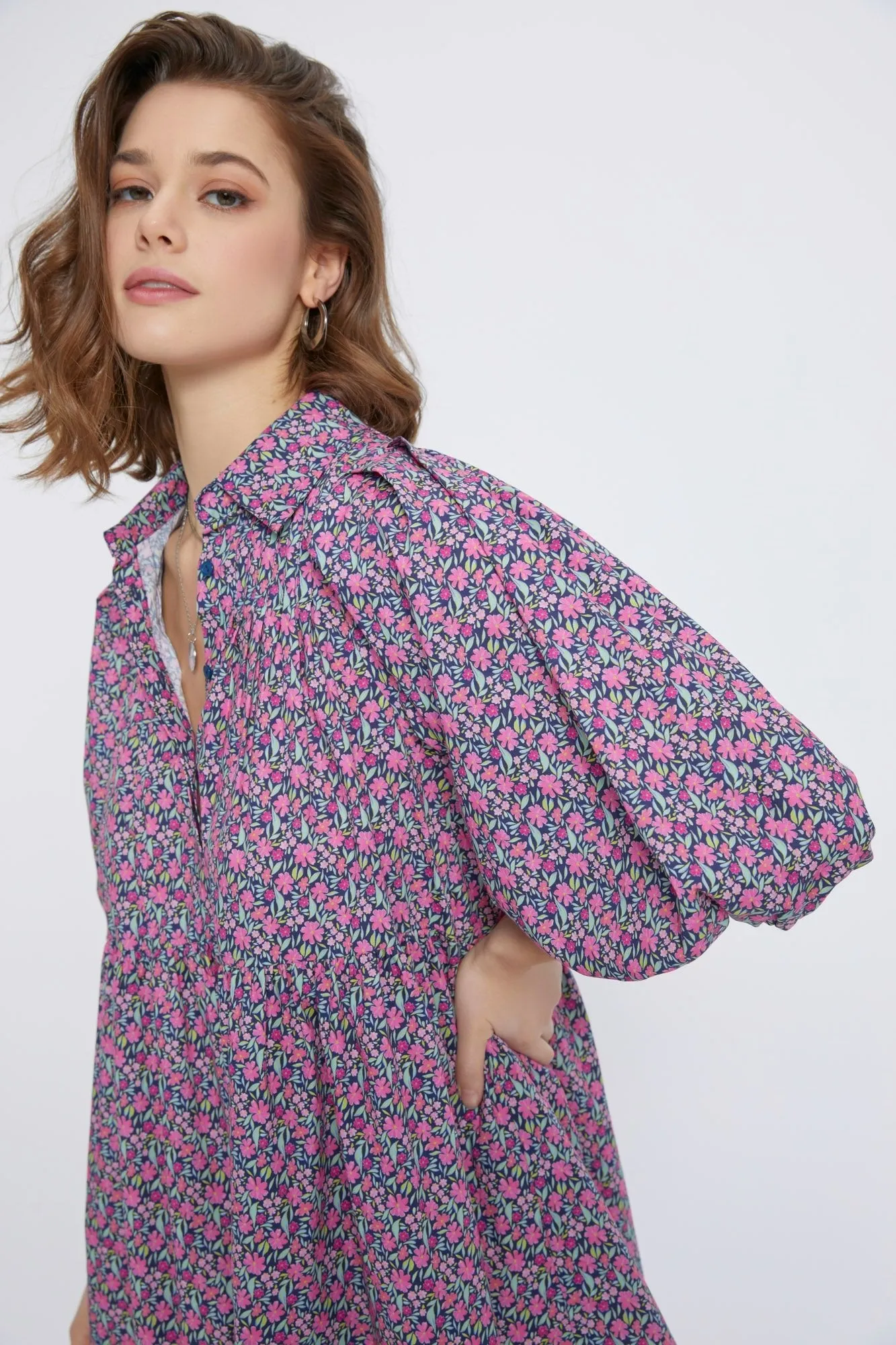 Floral Poplin Pleats Dress sold by Dress Barn product image thumbnail 2