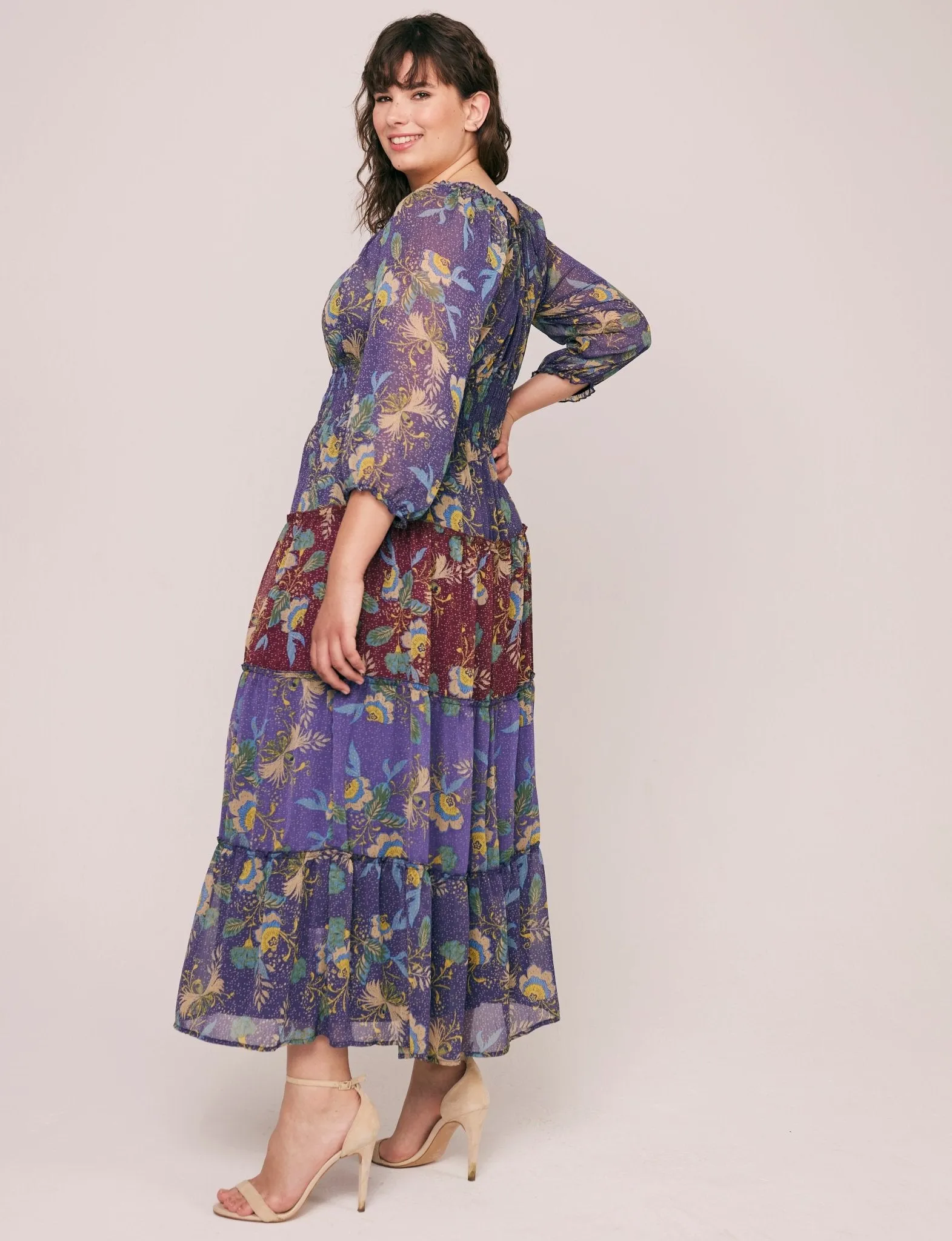 Figueroa & Flower Floral Chiffon Maxi Dress - Plus sold by Dress Barn product image thumbnail 3