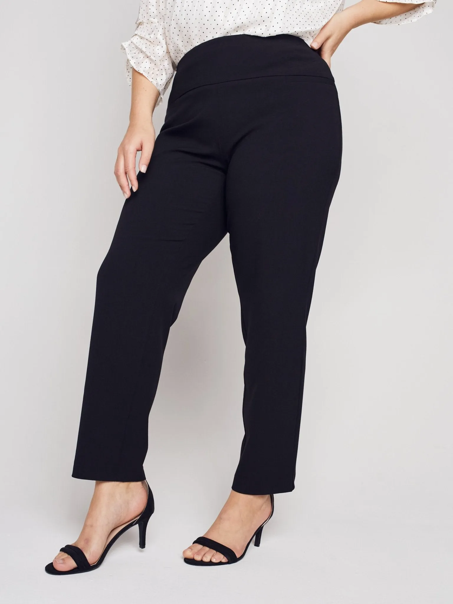 Roz & Ali Secret Agent Pants with Slim Leg & Wide Waistband - Plus sold by Dress Barn product image thumbnail 3