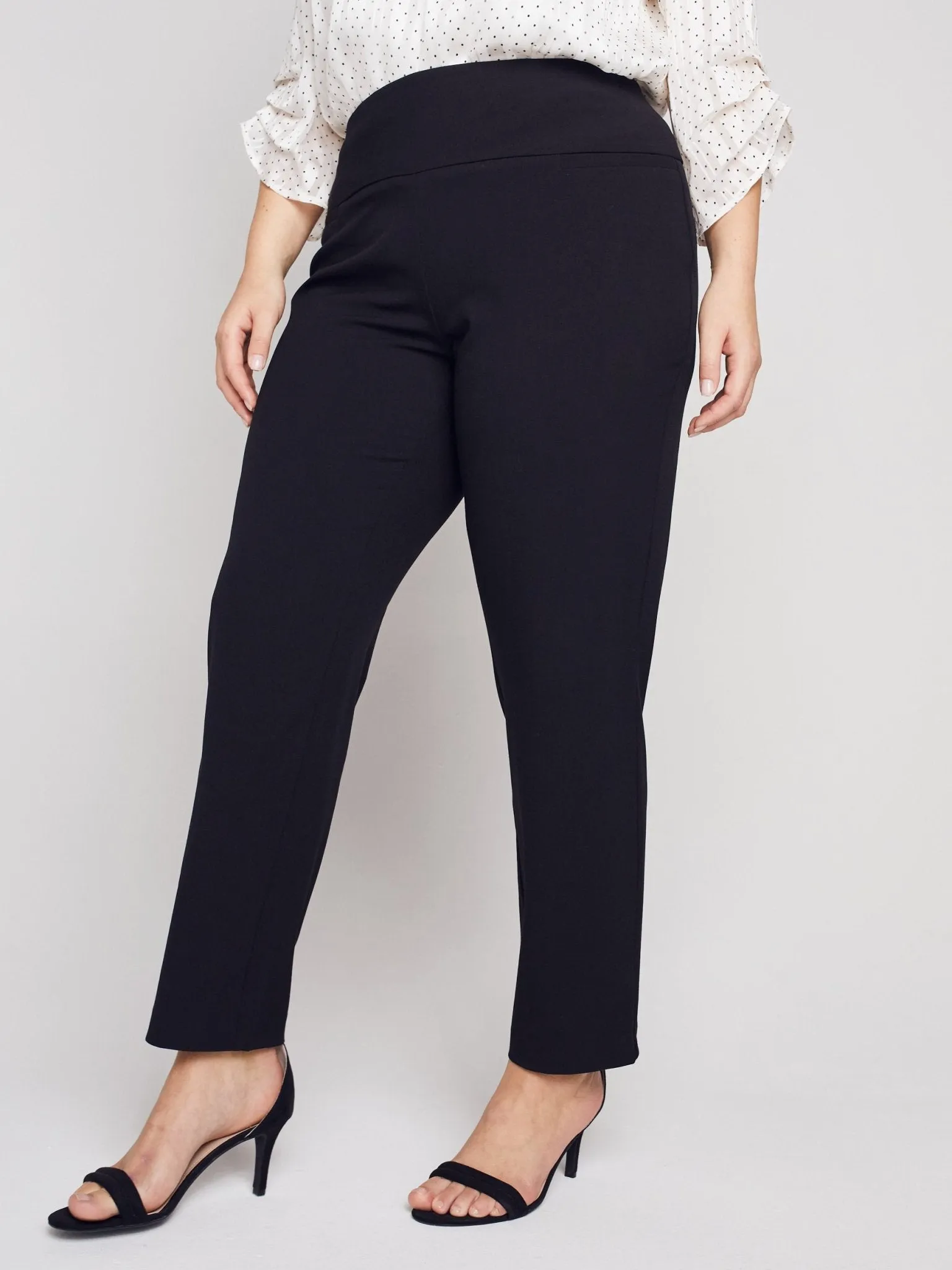 Roz & Ali Secret Agent Pants with Slim Leg & Wide Waistband - Plus sold by Dress Barn