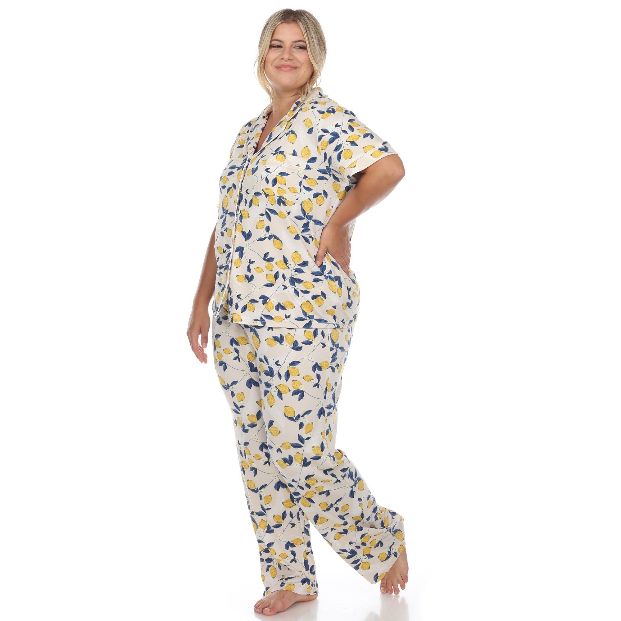 Tropical Print Pajama Set - Plus sold by Dress Barn product image thumbnail 3