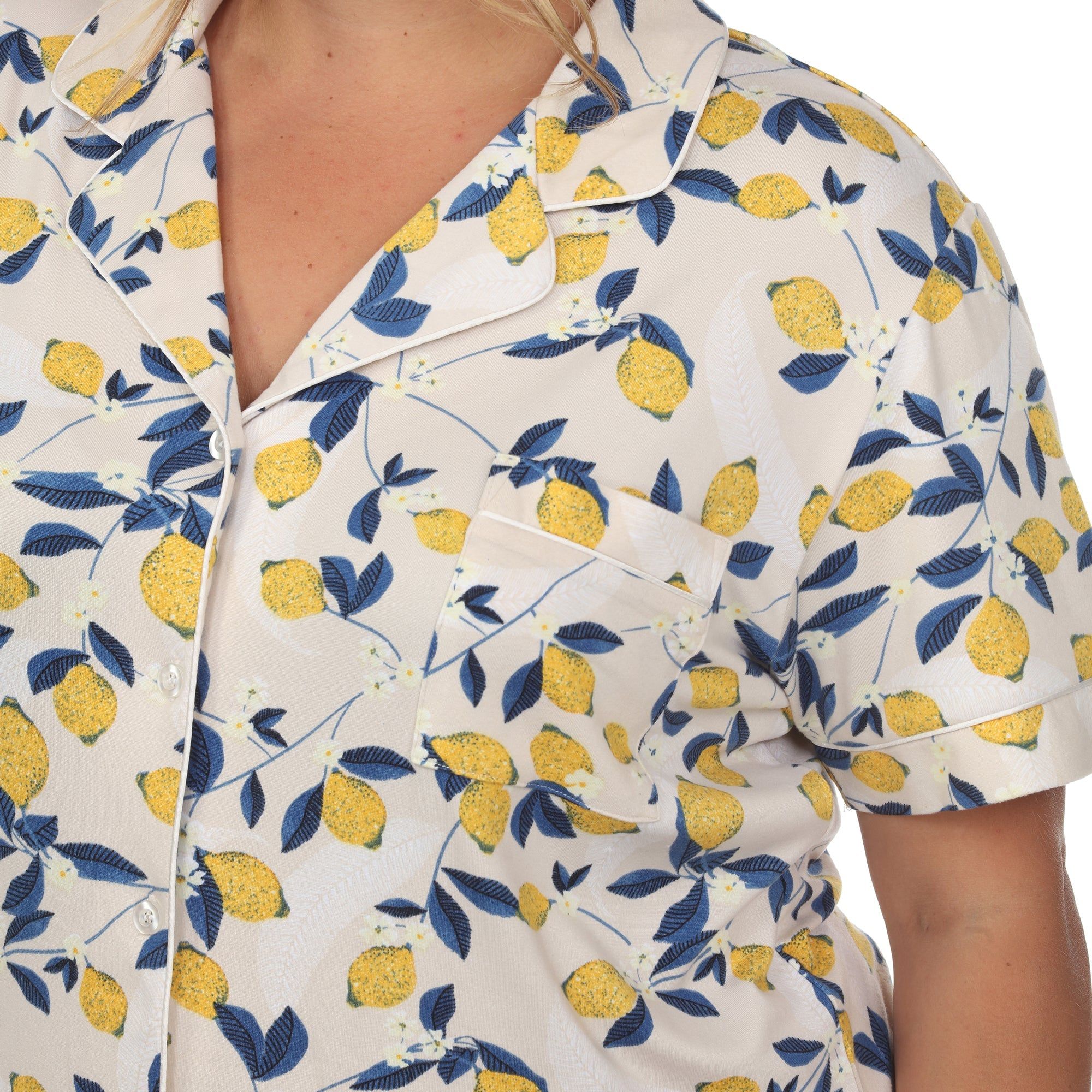 Tropical Print Pajama Set - Plus sold by Dress Barn product image thumbnail 5