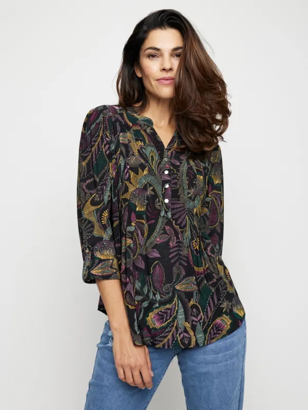 Roz & Ali 3/4 Functional Sleeve Popover sold by Dress Barn