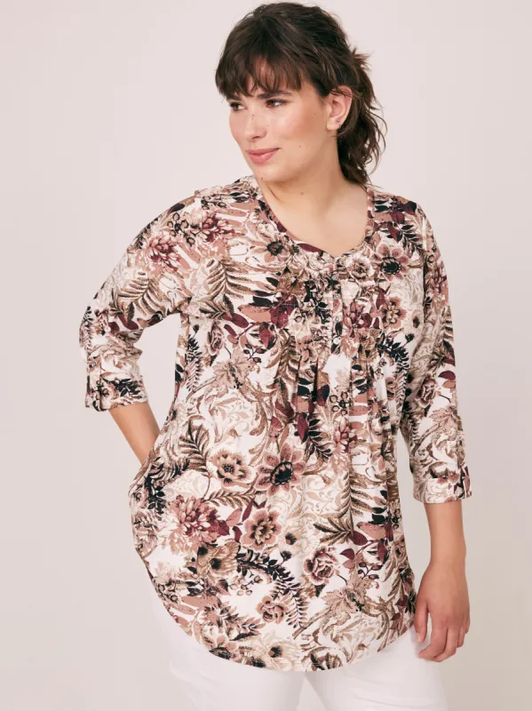 Roz & Ali Honeycomb Smocked Popover With Diamond Pintucks - Plus sold by Dress Barn