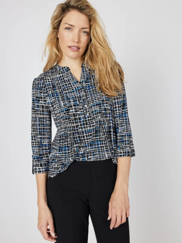 Roz & Ali Window Pane Plaid Popover sold by Dress Barn