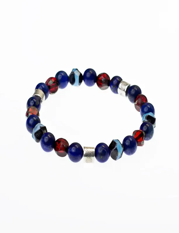 Dell Arte by Jean Claude Blue Lapis Crystal Bead Bracelet sold by Dress Barn