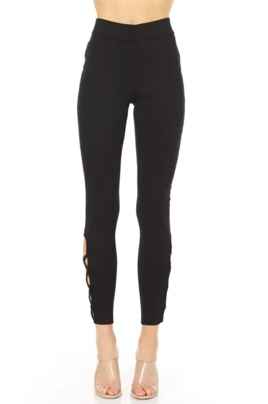 Legging With Lattice Detail sold by Dress Barn